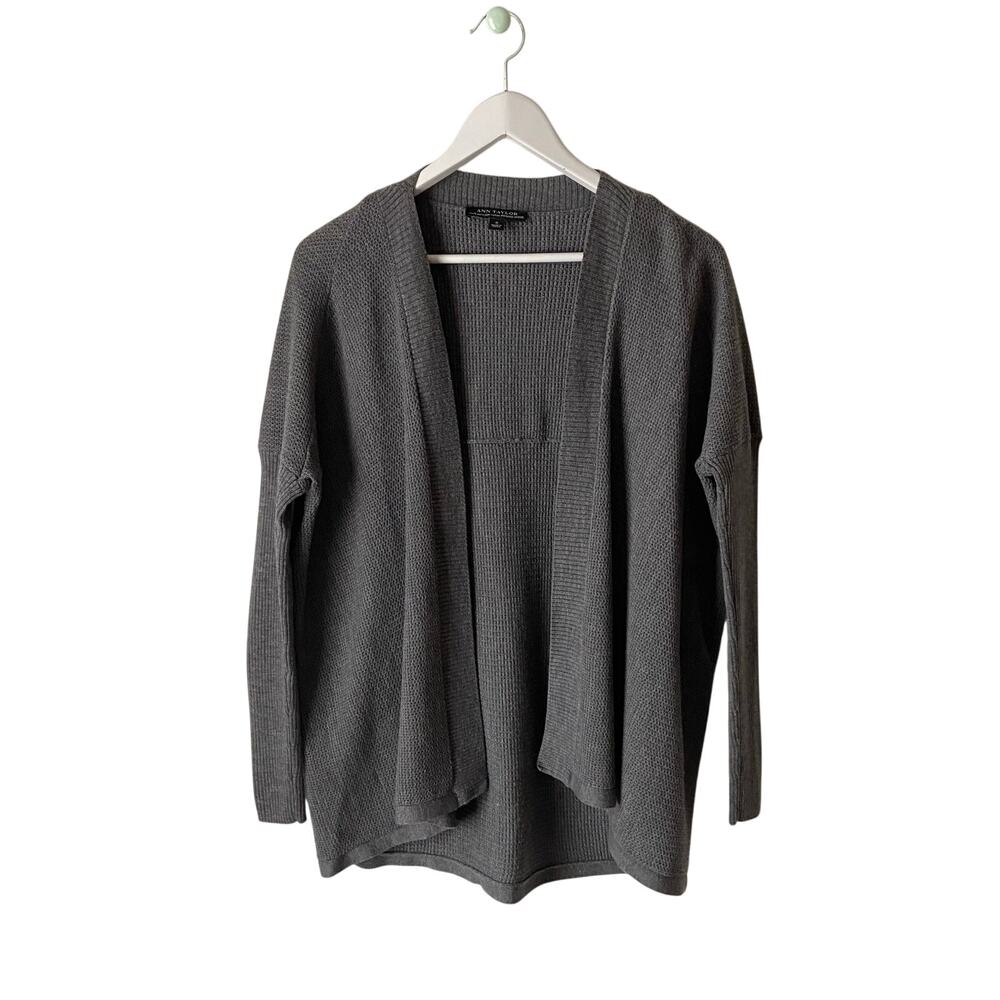 Ann Taylor Gray Wool Cardigan Size Small